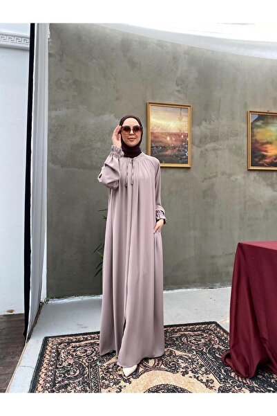 BEREL Crepon cu buzunar special în formă de centură Alisa Ferace Bej