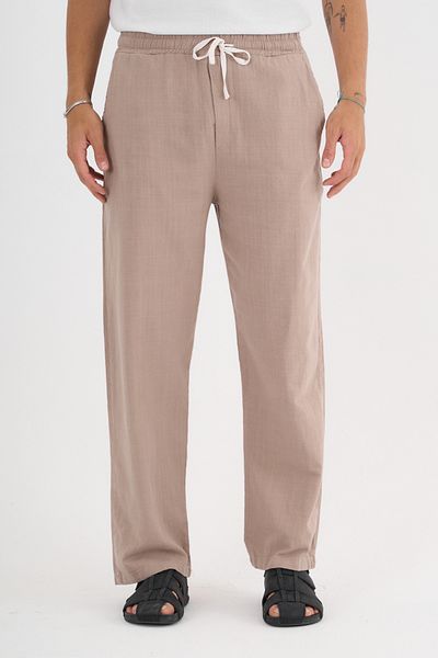 Redline Comforted Men's Baggy Linen Casual Pants Wide Leg New Season Soil