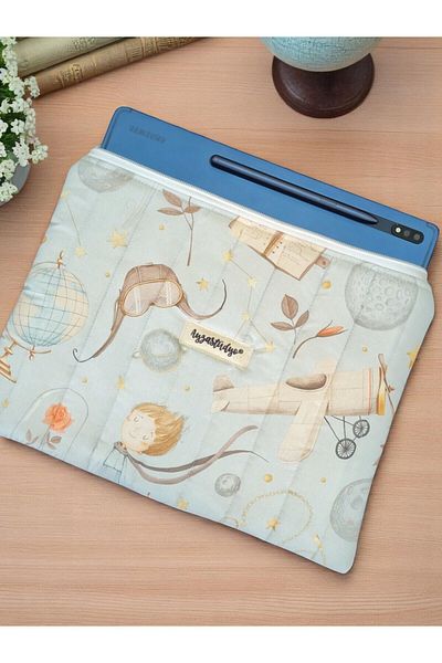 Ayza Stüdyo Little Prince Dream Tablet Bag, 10-12 Inch Compatible Fluffy iPad Bag