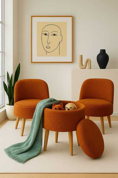 eda hacıoğlu edam bedding group Tarçın Yeni Çay Seti İkili Koltuk Berjer ve P...