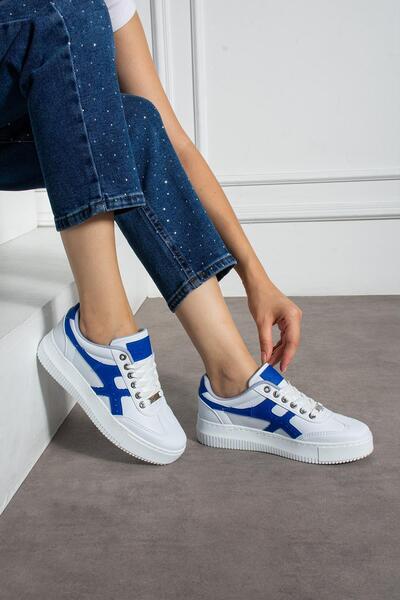 L.A Polo White Blue Women's Sneaker