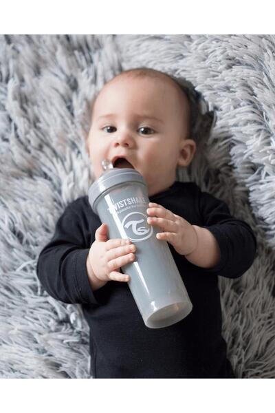 Twistshake Gray Anti-Colic Baby Bottle (4+ Months) (330 ml)