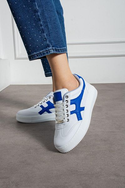 L.A Polo White Blue Women's Sneaker