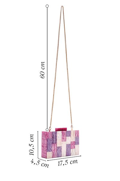 Derimod Women's Purple Long Strap Mini Portfolio Bag 25Sbd2972Pv