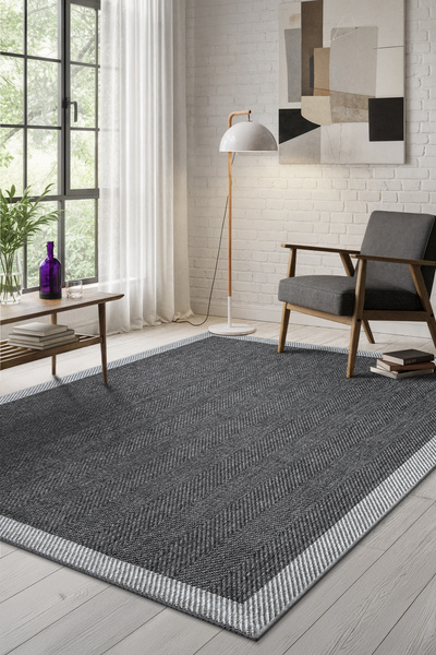 SARAZ HALI Elit Premium Sisal Jut Halı 1400 – Hav ve Toz Yapmaz Bordürlü Halı