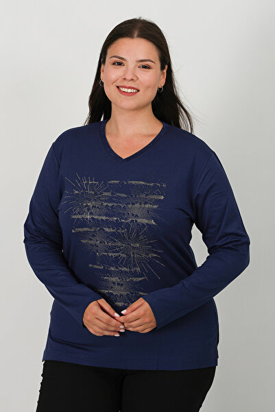 Lanze Блузка з камінцями та принтом