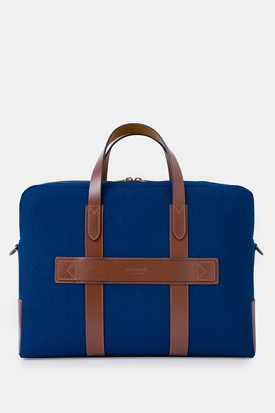 HELMBROOK Benedict Genuine Leather Men's 15.6" Two-Compartment Laptop Bag