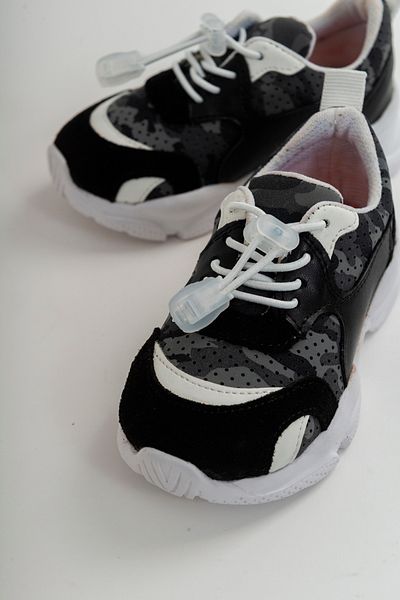 mnpc Boy's Black Orthopedic Supported Sneakers