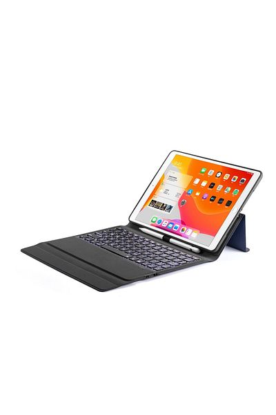 HOPE R Blue eco-leather case with LED Bluetooth Wireless keyboard for iPad Pro 10.5, Ai