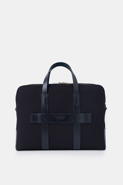 HELMBROOK Benedict Genuine Leather Men's 15.6" Two-Compartment Laptop Bag