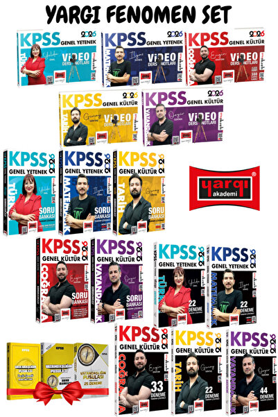 Yargı Yayınları KPSS 2026 Tüm Dersler Video Ders Notu+ Soru Bankası+ Deneme(Yelda Ünal Engin Eraydın İlyas Güneş)