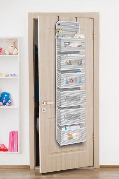 Helen's Home 6 Tier Back Door Organizer Shelf Baby Items Kids Room Bathroom Organizer 133X29 cm