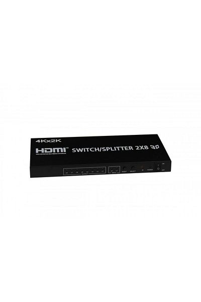 HOPE R HDMI splitter, 2x inputs, 8x outputs, 4K x 2K resolution, remote control, HOPE R