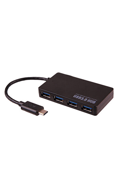 HOPE R Hub USB 3.1 Type-c la 4 x porturi Usb 3.0 si 2 BC 1.2 cu port alimentare priza, compatibil Thunderbo