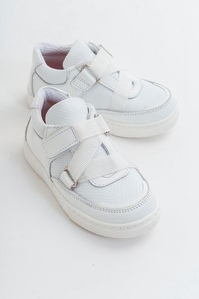 mnpc Boy's White Leather Orthopedic Supported Children's Sneaker Shoes