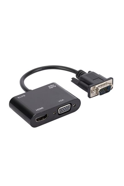 HOPE R VGA male to VGA male converter cable with Audio and HDMI female, for monitors and projectors, HOPE R