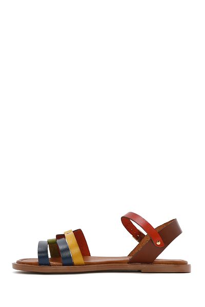Derimod Women's Multicolored Genuine Leather Bodrum Sandals 25Sfd331918