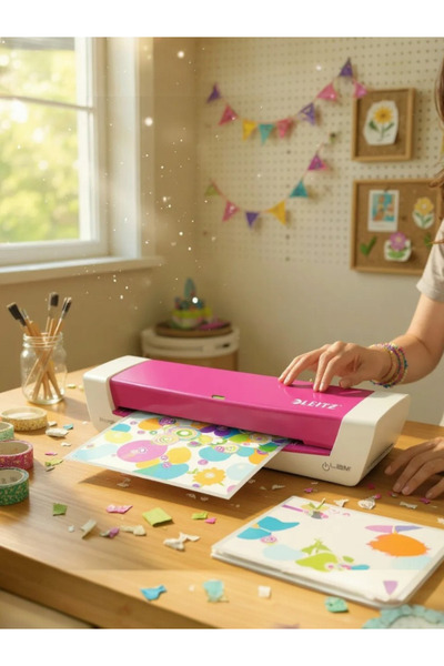 Leitz iLAM Home Office A4 Laminasyon Makinesi - Pembe