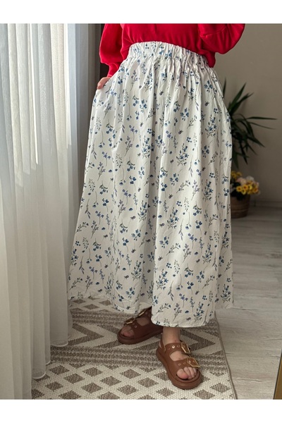 Mina Terzi&Butik Crisp Pattern Pocket Detailed Skirt