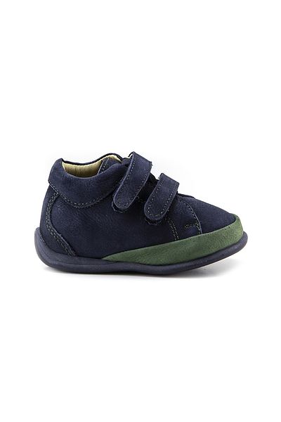 mnpc Unisex Children's Navy Blue Leather First Step Boots with Orthopedic Support