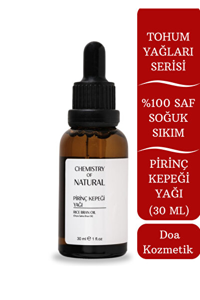 CHEMISTRY OF NATURAL Doa Kozmetik Pirinç Kepeği Yağı (30ml), %100 Saf & Soğuk...