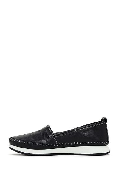 Derimod Women's Black Thick Soled Genuine Leather Comfort Penny Loafer Shoes Casual Shoes 25Sfd332518