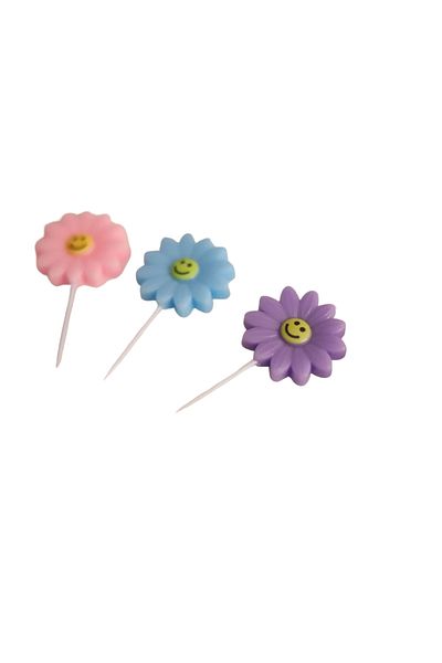 Le Mabelle Multicolored 5-Piece Daisy Candle