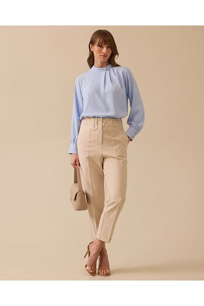 SEÇİL Seçil Women's Waist Gathered Carrot Cut Trousers 10002511010031