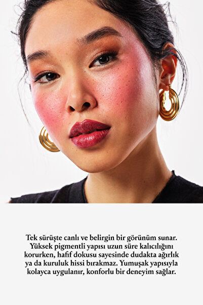 Gaddot Garnet - Nemlendirici Parlak Bordo Ruj - Tek Sürüşte Yoğun Renk