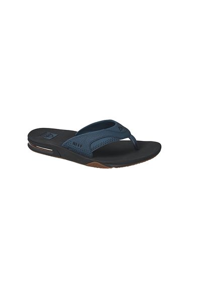 Reef CJ4072 Model - Men's Blue Slippers with Opener Flip Flop Fanning Design