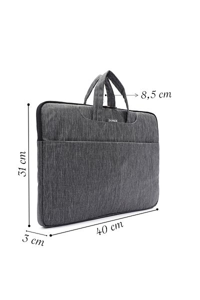 Derimod D-Pack Men's Gray Fabric Laptop Bag 24Wbd30096F