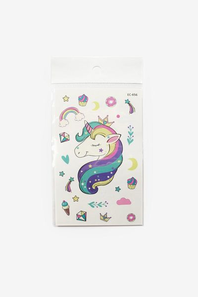 Le Mabelle Multicolored Cute Unicorn Themed Girl Tattoo