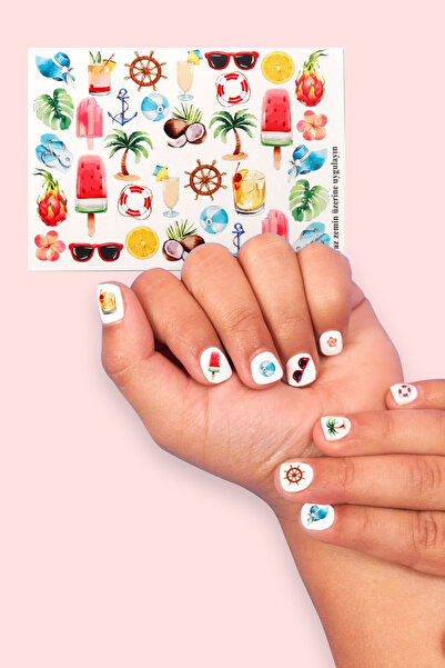 Le Mabelle Çok Renkli Yaz Kız Çocuk Tırnak Sticker