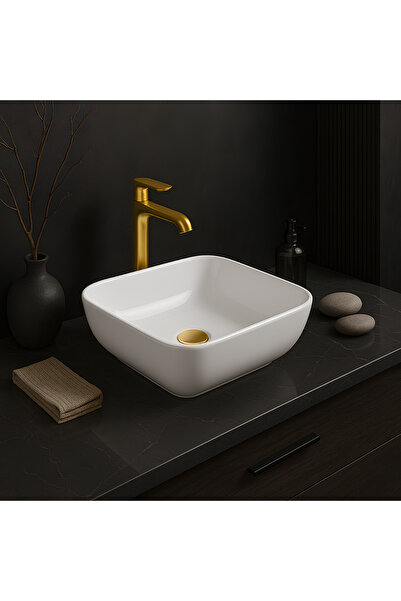 Turavit Porto Çanak Lavabo Deliksiz 40x40 Cm PRT0708