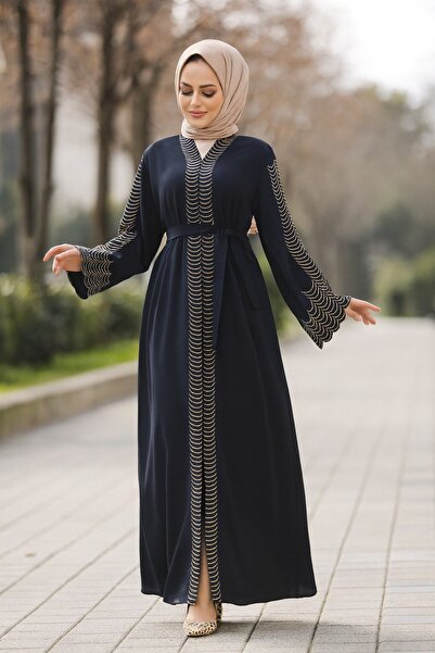 Neva Style Вишита темно-синя абая 29114L