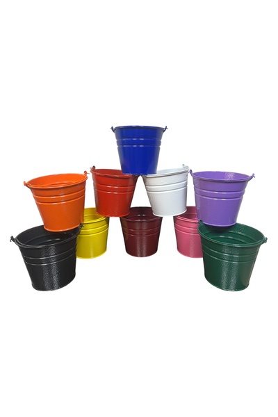 ÖZHEMMEKLER 5 Adet Saplı Mini Pembe Renk Kova (18x13x15)