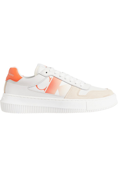 Calvin Klein Kadın Marka Logolu Günlük Kullanıma Uygun Beyaz Sneaker YW0YW01445 02T