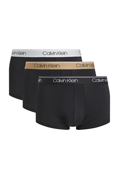 Calvin Klein Erkek Marka Logolu Elastik Bantlı Günlük Kullanıma Uygun Siyah-Siyah-Siyah Boxer 000NB2