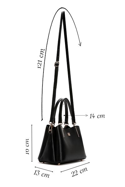 Derimod Women's Black Long Strap Handbag 25Sbd 200418