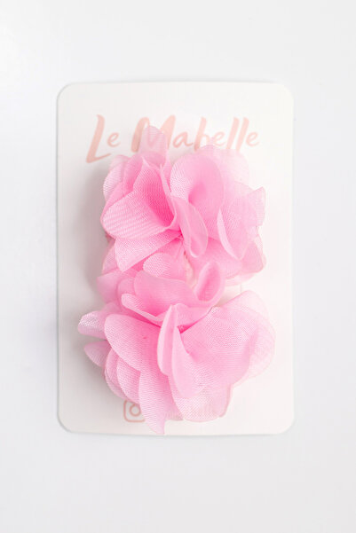 Le Mabelle Pink 2-Piece Tulle Flower Girl's Clip Buckle Set