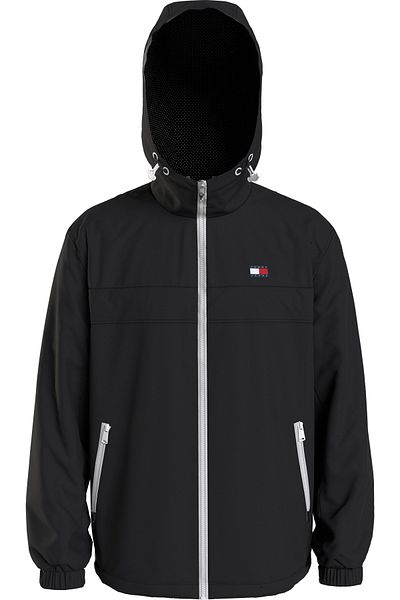 Tommy Hilfiger Men's Brand Logo Black Coat Suitable for Daily Use Dm0Dm17983 Bds