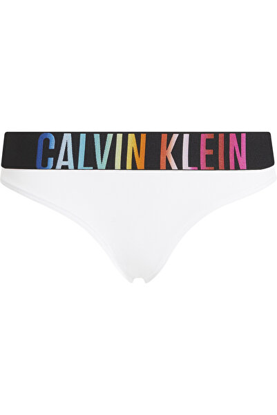 Calvin Klein Kadın Marka Logolu Elastik Bantlı Günlük Kullanıma Uygun Beyaz Külot 000QF7835E 100