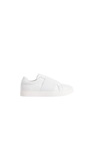 Calvin Klein Women's Brand Logo Daily Use White Sneaker Hw0Hw02007 0K4