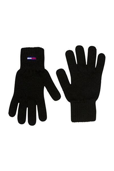 Tommy Hilfiger Unisex Tommy Hilfiger Logolu Organik Pamuklu Kaburga Örgülü Manşetli Manşet Üzerinde