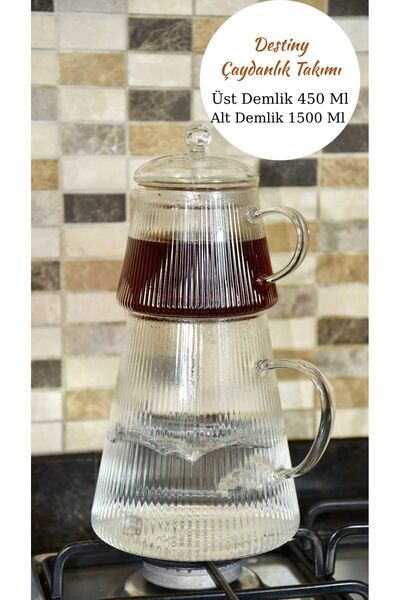 SepetçiBaba Destiny - Borosilikat Cam Çaydanlık - C01