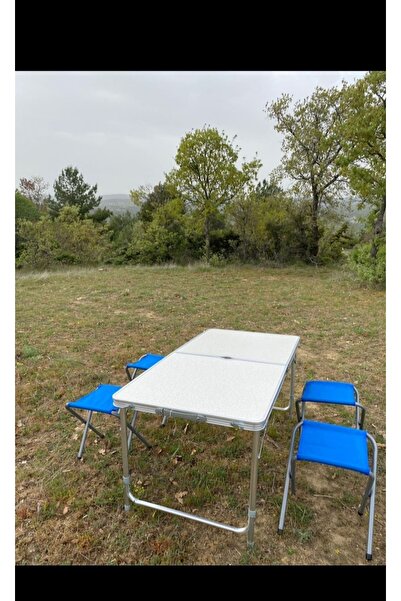 Sunfun Katlanır Masa Ve 4 Tabure Piknik Seti 60*120 cm