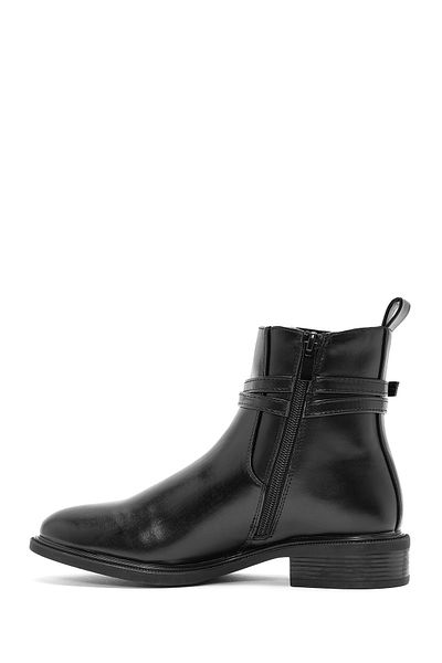 Derimod Women's Black Zippered Buckle Detailed Boots 24Wfe 401618