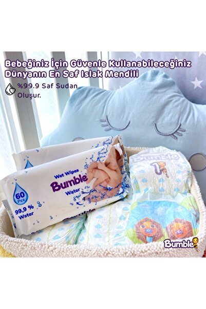 Bumble WATER ISLAK MENDİL 60 YAPRAK 6'LI PAKET