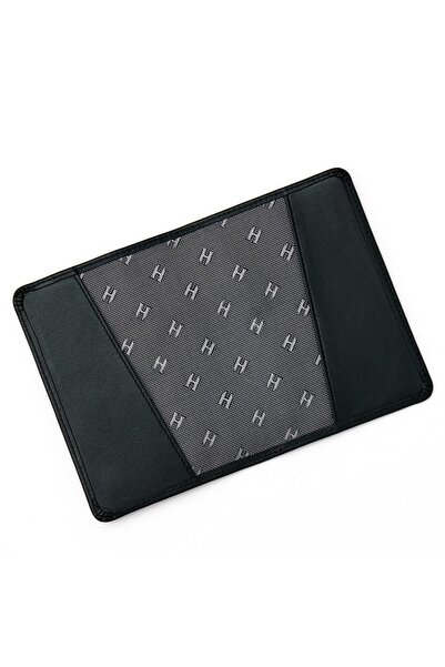 HELMBROOK Milton Genuine Leather Black Unisex Handcrafted Rfid Protection Passport Cover