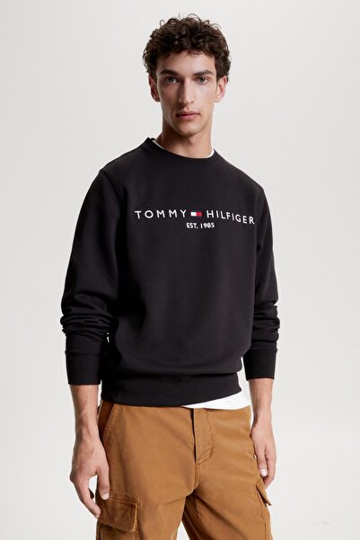 Tommy Hilfiger Erkek Tommy Logo Sweatshirt - Şık Ve Rahat
